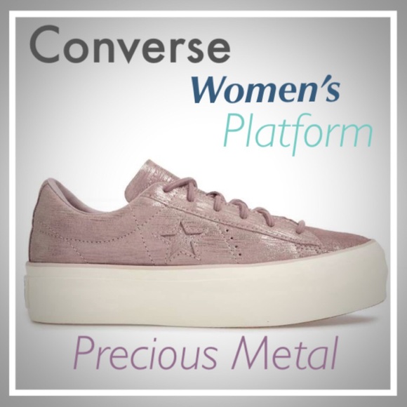 ⭐️CONVERSE | Metallic Platform Sneakers NEW - Picture 7 of 8